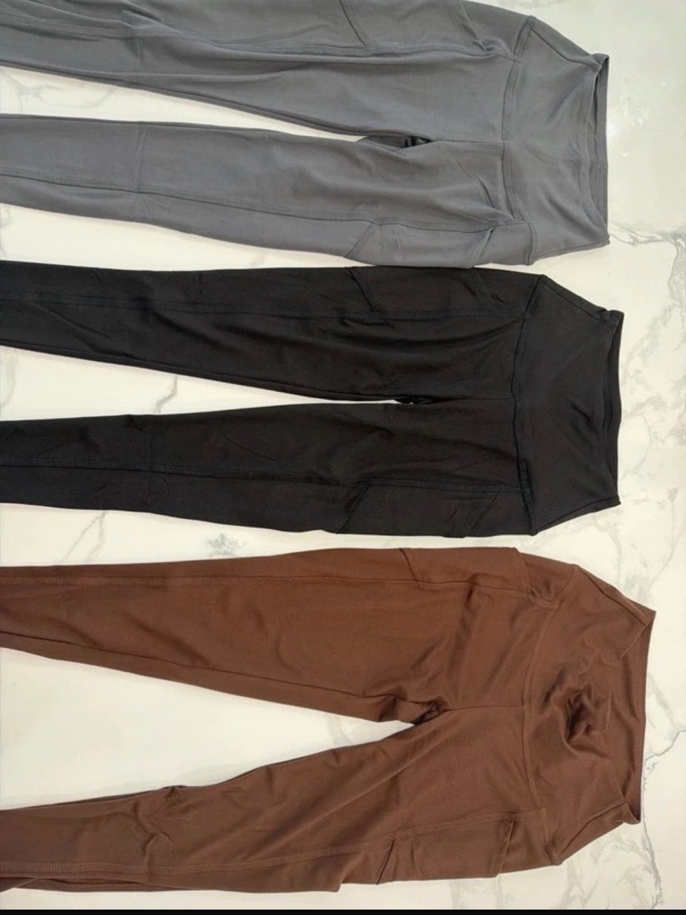 Women’s 3-set LeggingZenana Outfitters Ponte Leggings Trio — Gray, Black & Brown